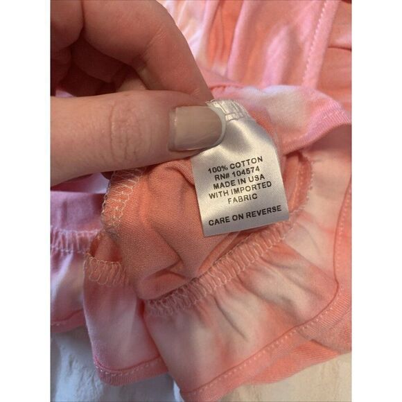 The Vanity Room Womens Pink White Tie Dye Tank V Neck Mini Jumpsuit Medium - Picture 4 of 5